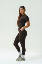 Legging recorte marrom