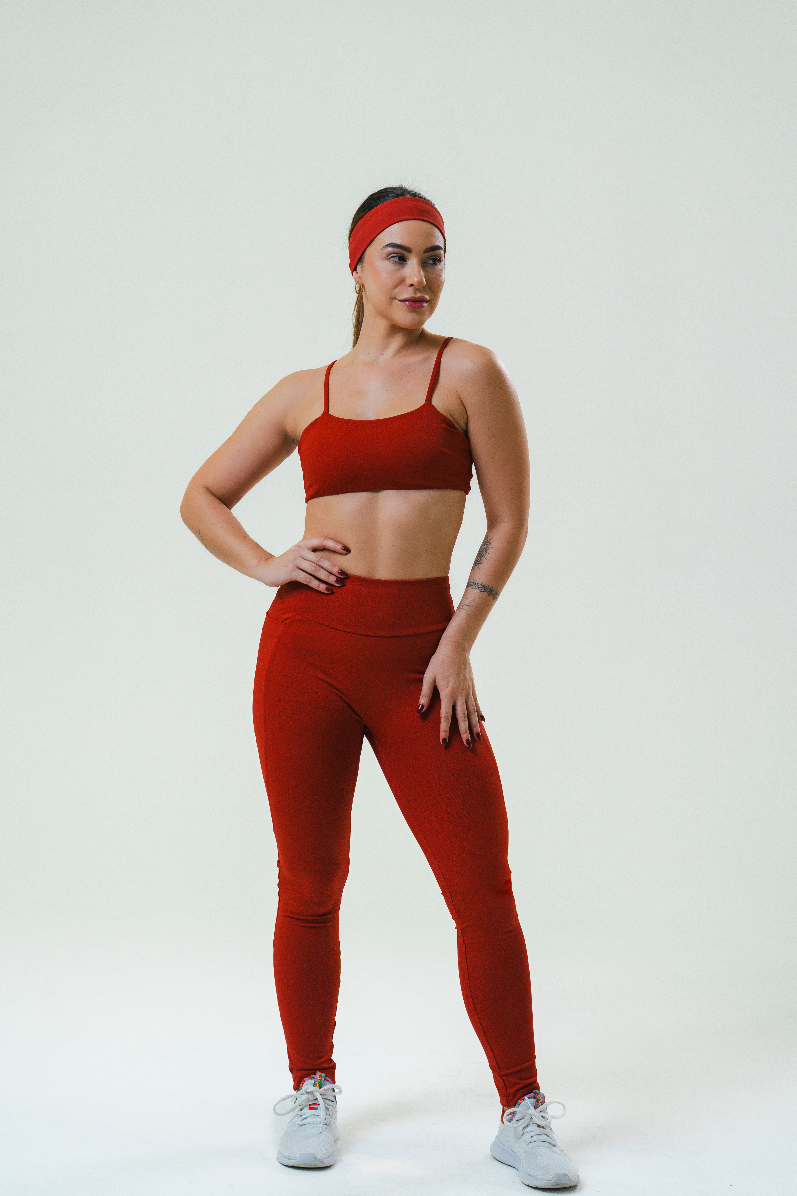 Legging recorte vermelha