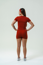 Shorts de academia vermelho