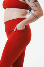 Legging recorte vermelha