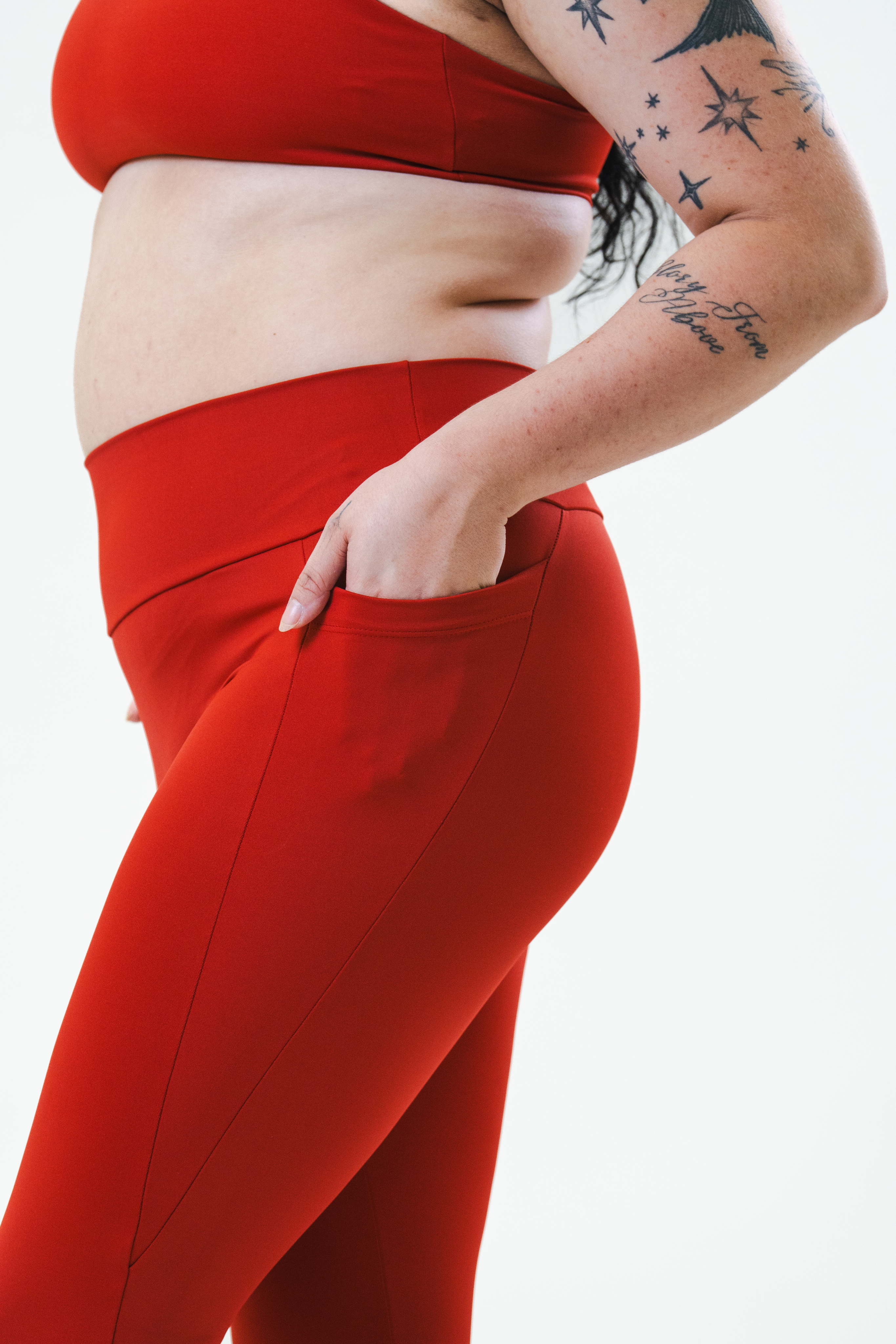 Legging recorte vermelha