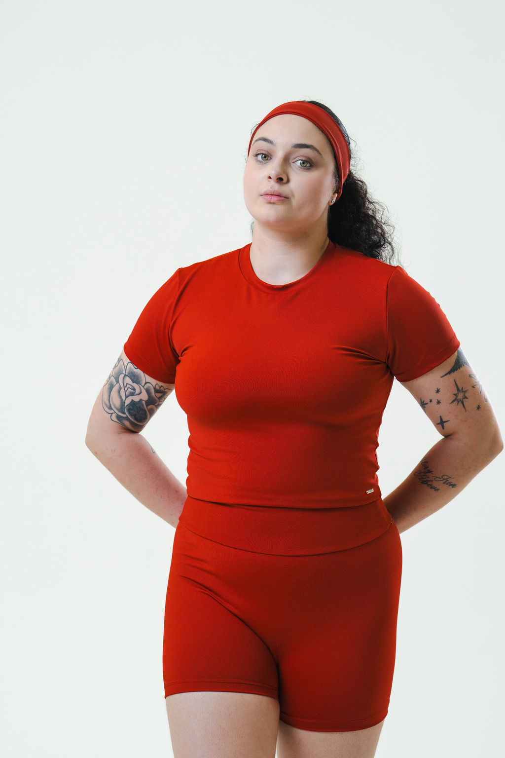 Shorts de academia vermelho