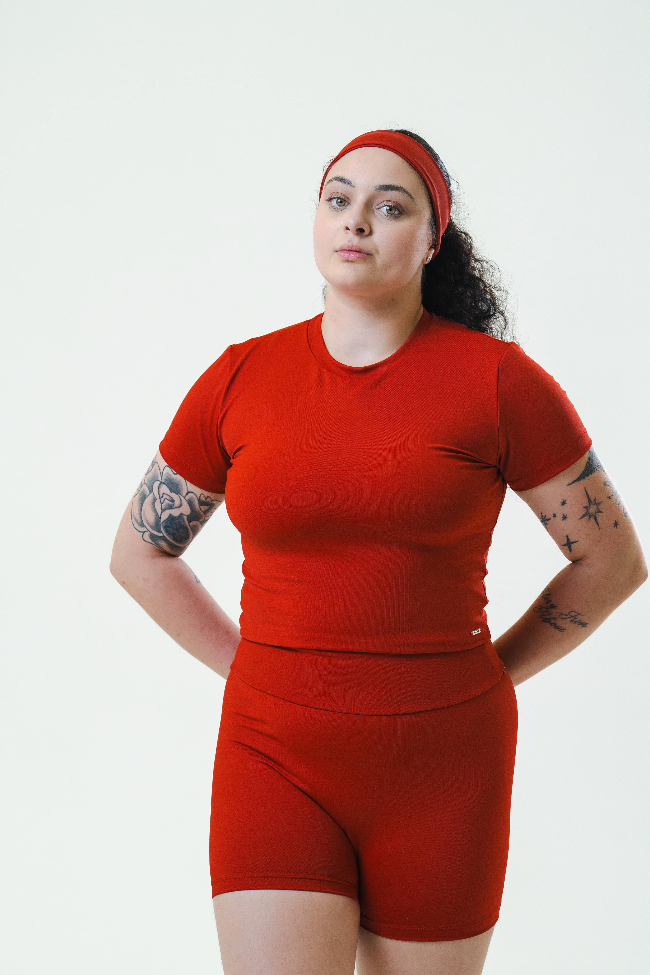 Shorts de academia vermelho